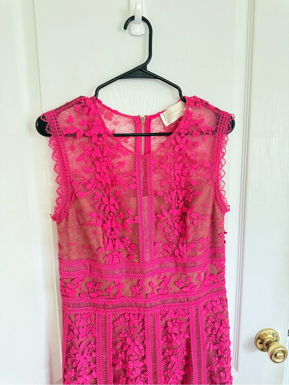 Bronx and Banco Megan Pink Lace Midi Dress - Picture 5 of 13